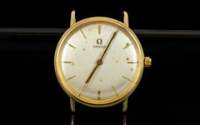 Gents Omega Wristwatch 35mm Gold Plated Case, Champagne Dial With Baton Numerals And Centre Seconds,