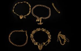 A Small Collection of 9ct Gold Jewellery All Hallmark for 9ct, Bracelet, Chains etc,