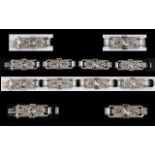 Art Deco Period Superb Quality Platinum Diamond Set Bracelet of stunning appearance.