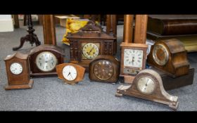 A Collection Of Clocks. Seven In Total . To Include A 1950's Mantle Clock By Smiths.
