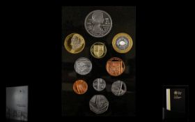 Royal Mint 2012 United Kingdom Proof Struck Coin Set - (10) coins in total.