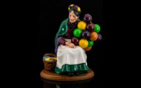 Royal Doulton Early Hand Painted Figure ' The Old Balloon Seller ' HN1315. Designer L. Harradine.