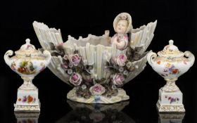 A Small Collection Of Late 19th/ Early 20th Century Continental Ceramics Three items in total to