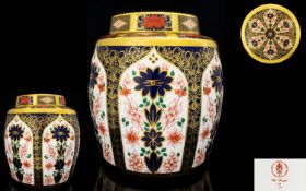 Royal Crown Derby - Impressive Old Imari S.G.B ( Solid Gold Band ) Large Lidded Ginger Jar,