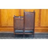 Late 19th/Early 20th Century Umbrella Stand Of plain form comprising two rectangular stained oak