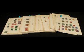 Around 150 Loose Pages Of British Commonwealth Stamps.