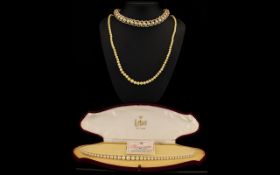 Three Strands Of Simulated Pearl Necklaces Each in original boxes,