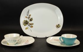 Midwinter Hostess Sets x 2 'Cherokee' Pattern also includes Large Autumn Leaves Platter.