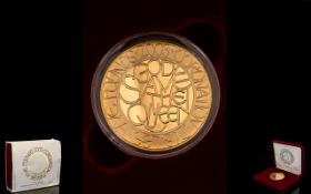 Royal Mint 2003 Coronation Jubilee 22ct Gold 5 Pound Coin, Struck to Proof Quality, Ltd Number of 2,