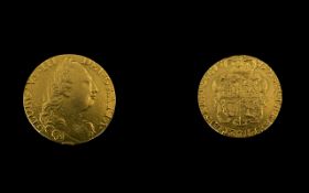 George III 22ct Gold Guinea Dated 1775 London mint, please see photo for grade.