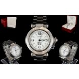 Gents Cartier Pasha Stainless Steel Automatic Wristwatch, reference 2475,