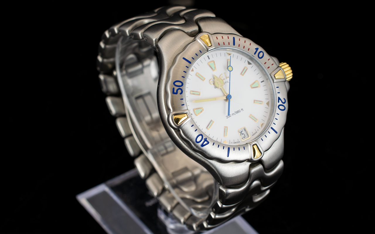 Ebel Sportwave Divers Automatic Gents Wrist Watch - stainless steel with 18ct gold highlights. - Image 3 of 4