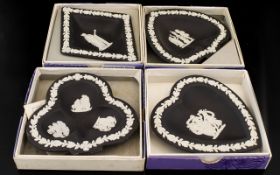 Wedgwood Black Jasper Card Suite Dishes all in original boxes and in excellent condition.