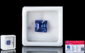 Natural Tanzanite Loose Gemstone With GGL Certificate/Report Stating The Tanzanite To Be 5.