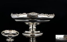 A Late 1920's Sterling Silver Pedestal Fruit Bowl of Pleasing Appearance.