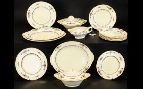 Grindley Part Dinner Service to include 5 dinner plates, 6 sandwich/cake plates, 6 side plates, 3