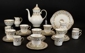 Royal Grafton Bone China 'Regency' Part Tea/Coffee Service comprising 6 teacups and saucers,