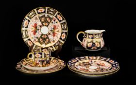 Royal Crown Derby Old Imari Pattern Part Tea Service Seven pieces in total to include milk jug,