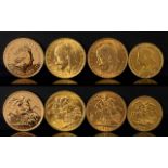 Gold Interest - A Collection of Three 22ct Gold Full Sovereigns & One 22ct Gold Half-Sovereign.
