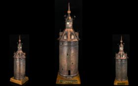 Realistically Modelled Copper Architectural Tower Model Height 15 inches,