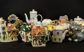 A Collection Of Novelty Decorative Tea Pots To Include, Comical Trade Winds Tableware Tea Pot,