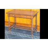 Antique Tooled Leather Top Library Table Of rectangular form,