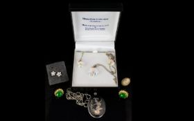 A Small Collection Of Costume Jewellery Items To include pendant and earring set with a/b