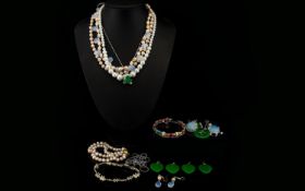 Good Quality Collection of Costume Jewellery, Includes Tibetan Silver Items, Pearl Necklaces, Silver