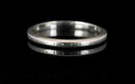 Platinum Wedding Band, Marks for Platinum. Ring Size P/ 3.6 grams.