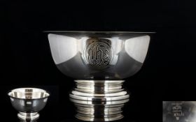 Paul Revere American Silversmith Sterling Silver Reproduction Bowl of a Good Quality and Condition.