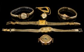 A Collection Of Wristwatches All in as found condition to include Cyma and Corvere - all 9ct gold