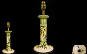 Moorcroft 'Watanah' Design Candle Stick Lamp Base. Nice quality and attractive lamp base with '