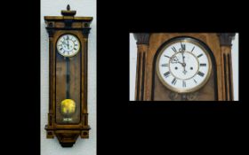 Vienna Regulator Wall Clock by H E Schutz and Co,