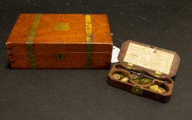 Early 19th Century George Sewell Pan Scales With A Quantity Of Weights Paper label to lid