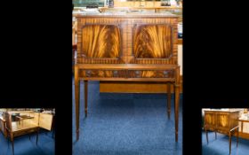 A 20th Century Cocktail Cabinet - Opens To The Top With A Piano Hinge. With Drawers To The Inside.