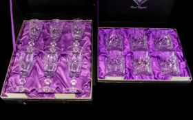Collection of Edinburgh Crystal Glasses to include Edinburgh Lead Crystal boxed set of six whiskey