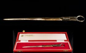 A Silver Letter Opener In the form of a skewer with feature hallmarks Sheffield D - 1978