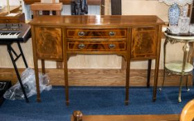 Late 20thC Mahogany Sideboard, Comprising two central drawers between two cupboards,