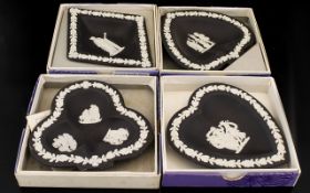 Wedgwood Black Jasper Card Suite Dishes all in original boxes and in excellent condition. Please see
