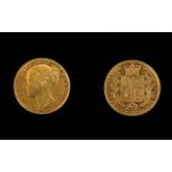 1872 Victorian Shield Back Full Sovereign London Mint,