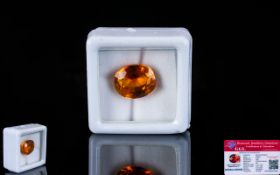 Natural Orange Sapphire Loose Gemstone With GGL Certificate/Report Stating The Sapphire To Be 9.