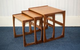 G-Plan 1970's Teak Nest Of Tables Nest of three tables of typical form, 19 inches high, 21 x 17