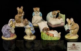 Royal Albert Collection of Beatrix Potter Figures Seven (7) in total. Comprises: 1.