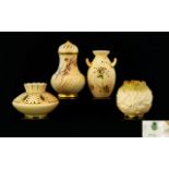 A Small Collection of Royal Worcester Blush Ivory Pieces Four (4) in Total. Comprises: 1.