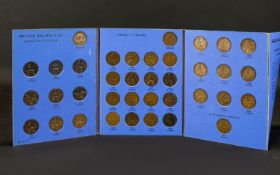 Great Britain Halfpennies 1902 - 1936 Presentation Pack Fully intact, all coins present, in original