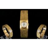 Incabloc Bentina Star 9ct Gold Ladies 1970's Retro Bracelet Watch Mechanical watch in superb