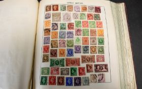 The Triumph Stamp Album Three quarters filled containing world stock stamps from 19th century