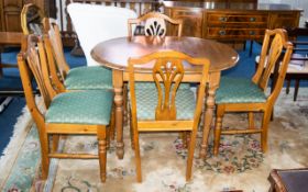 Pine Kitchen Table & Five Chairs.