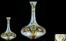 James Macintyre William Moorcroft Signed / Early and Rare Florian Ware Vase, Art Nouveau Design,