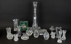 A Collection Of Cut Glass Drinking Glasses A large lot to include champagne flutes, tumblers,